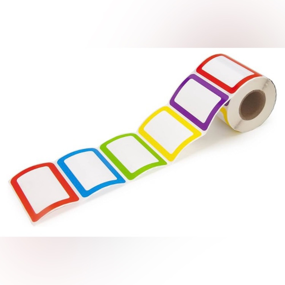 🆕 L LIKED 500 Stickers - 3.5" x 2.25" Color Plain Name tags